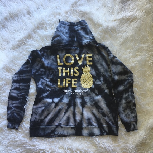 Simply Southern Tie-dye Cowl Neck Sweatshirt - Picture 2 of 3